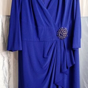 Beautiful blue faux wrap dress